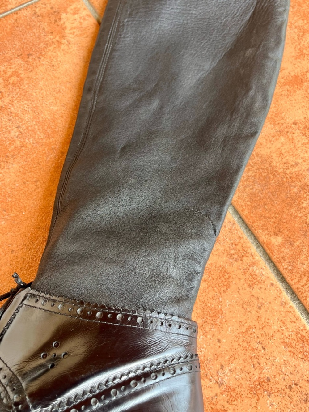Rare Givenchy Thigh High Lace Up Leather Wedge Boots - Picture 8 of 10